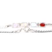 Plated Rhodium 3.35cts Multistone and Diamond Bracelet