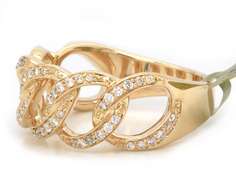Graceful Yellow Gold Diamond open Link Band