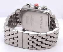 Michele Deco Diamond XL Mop Stainless Steel Watch