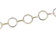 18K White Gold 0.90 Ctw Diamond Circle Chain Statement Bracelet