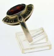 Vintage Sterling Silver Red Stone Ring