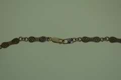 Sterling Silver Swirl Link Necklace