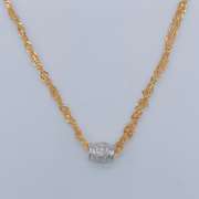 14kt Yellow Gold Double Chain Pendant Necklace