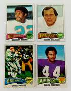 4 Topps 1975 Football Cards, All Greats