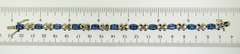 Sterling Silver XO Blue Stone Bracelet
