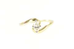 14K Yellow Gold 0.38 Ct Marquise Diamond Solitaire Engagement Ring
