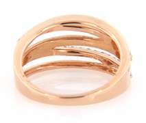 Lovely Rose Gold Diamond Multi Row Band