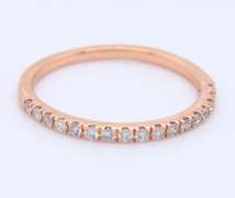Fancy Rose Gold Diamond Band