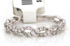 Dazzling White Gold Diamond infinity Eternity anniversary Band