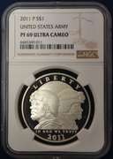 2011-P United States Army NGC PF69 Ultra Cameo