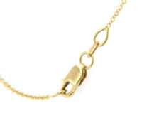 Handsome Yellow Gold Garnet and Baguette and Round Diamond Frame Pendant on Chain
