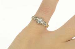 14K White Gold 0.41 Ctw Classic Round Diamond Engagement Ring