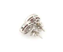 Attractive 18kt Invisible Set Ruby and Diamond Frame Stud Earrings