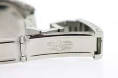 Rolex Date Stainless Steel Blue Baton Dial Mens Watch