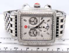 Michele Deco Diamond XL Mop Stainless Steel Watch