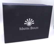Martin Braun Rose Gold Black Leather Strap Watch