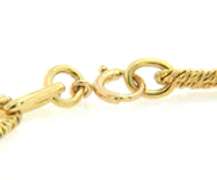 Incredible 18kt Yellow Gold Polished Textured oval Link Papper Clip Bracelet