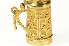 18K Yellow Gold 3D Traditional German Beer Stein Embossed Cuff Links