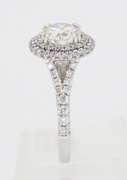 GIA Certified Double Halo Diamond Engagement Ring