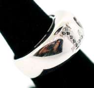 LADIES 18 KT WHITE GOLD DIAMOND 'LOVE' RING.