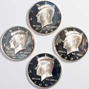 4 Proof Kennedy Silver Halves 2000 S 2001 S 2005 S & 2006 S S