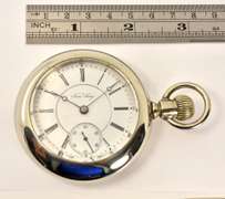 Proper Time King Pocket Watch in Nickel