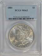 Super Choice BU 1881-P Morgan Silver Dollar. PCGS MS63