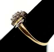 Clean 10k Gold Diamond Cluster Ring