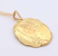 Gorgeous 18kt Greco Roman Male Intaglio Pendant on Chain