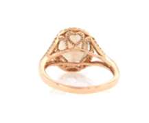 Incredible Rose Gold Golden Topaz and Diamond Ring