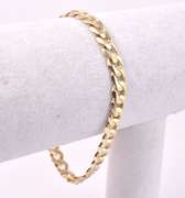 Marvelous Men's Curb Link Bracelet in 14K Yellow Gold