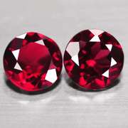 Ravishing 1.31ct rich cherry pink Rhodolite Garnet set