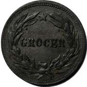 1863 Wm Thierbach  NY City Grocer Civil War token