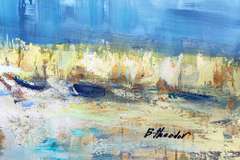 UNIQUE Beautiful  HAND PAINTED OIL PAINTING ON CANVAS B,THEODOR