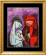 Pablo Picasso, Two Children (Claude Drwaing with Paloma)
