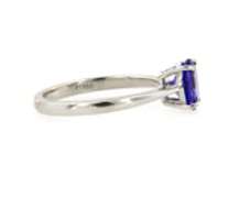 Gorgeous Platinum Oval Tanzanite Solitaire Ring