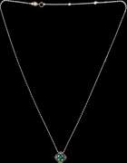 Bold 18kt Yellow Gold Necklace With Diamond Emerald Pendant