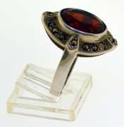 Vintage Sterling Silver Red Stone Ring