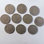 10 1895 Full Rim V Nickels