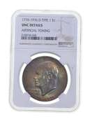 UNC Details 1776-1976-D Eisenhower Dollar - Type 1 - Artificial Toning - NGC
