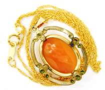Vintage Gold Filled Jesus Cameo & Chain