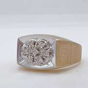 Men's 14kt Yellow Gold & Diamond Band Ring