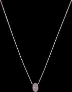 Very Fine 18kt Yellow Gold Necklace with Oval Diamond Pendant.