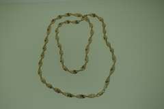 Italian Sterling Silver Twisted Omega Chain Necklace