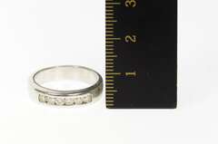 14K White Gold 0.42 Ctw Diamond Channel Wedding Band Ring