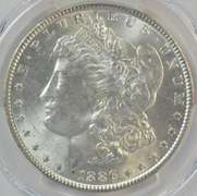 Basically Gem BU 1886 Morgan Silver Dollar. PCGS MS64