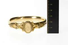 Gold Filled Victorian JL Monogram Ornate Photo Locket Bracelet