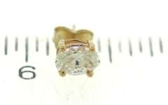 Elegant 14k YG Oval Cut Cubic Zirconia Earrings