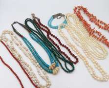Group Lot of Multi Colored Necklaces and Bracelet