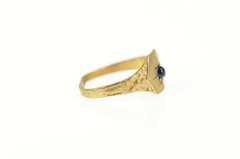 10K Yellow Gold Art Deco Sim. Sapphire Floral Child's Baby Ring